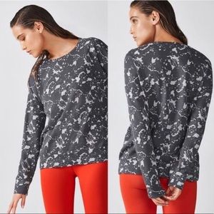 Fabletics Burnout Sweatshirt in charcoal heather